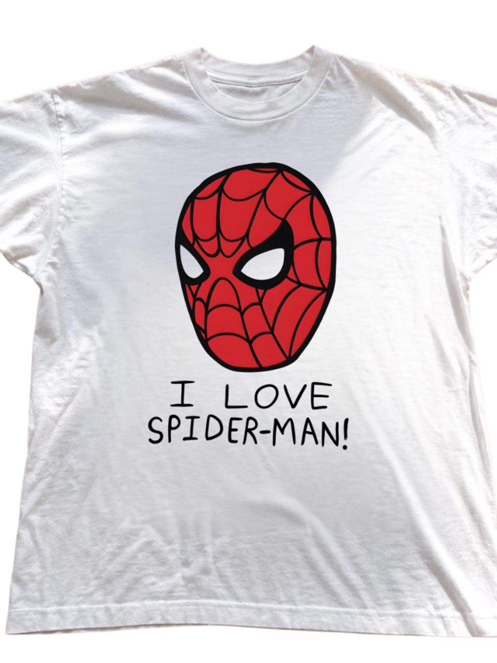 White adult Spider-Man Graphic Tee - I Love Spider-Man